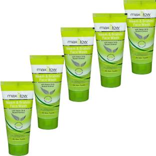 MOSKLIN MAXGLOW NEEM & BRAHMI FACEWASH FOR SMOOTH & GLOWING SKIN PACK OF - 60ml x 5 Face Wash