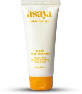 ASAYA D-Tan Face Cleanser, Glycolic Acid, Tan Removal, Evens Tone & Hydrate, Soap Free Face Wash
