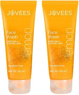 JOVEES Lemon  Purifying & Glowing Skin Paraben Pack Of 2 (240 ml) Combo Face Wash