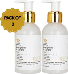 WHITEROSESHINE Korean Rice Water (Glass Skin) Brightening Gentle Cleanser With richness of Azelaic Acid, Rice Water & Niacinamide, Pack of 2 Face Wash