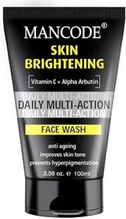 MANCODE Skin Brightening face wash with Vitamin C + Alpha Arbutin help to improve skin tone, anti ageing and prevents hyperpigmentation men Face Wash