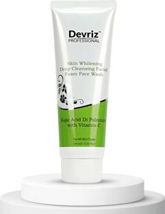 DEVRIZ PROFESSIONAL Skin Whitening Deep Clean Foam  With Kojic Acid & Vitamin C Face Wash
