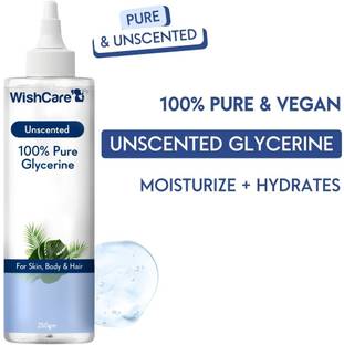 WishCare Pure & Unscented Glycerine - Pharmaceutical Grade, 100% Vegan, Hypoallergenic - Beauty & SkinCare Face Wash