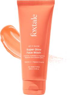 Foxtale Vitamin C Super Glow  with Papaya Enzyme, Reduces Tan, Boosts Glow Face Wash