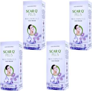 CLINLOOK SCAR Q PLUS FACEWASH FOR WHITENING & LIGHTENING SKIN PACK OF 100g x 4 Face Wash