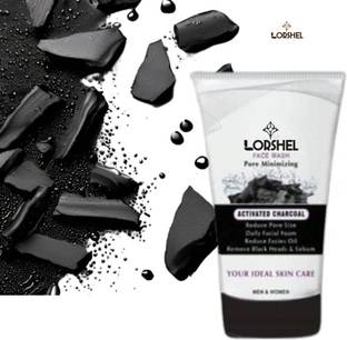 LORSHEL Charcoal  for Bright, Glowing, and Even Skin Tone Face Wash