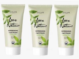 Oriflame Sweden Love Nature Refreshing with Green Tea  (Pack of 3) Face Wash