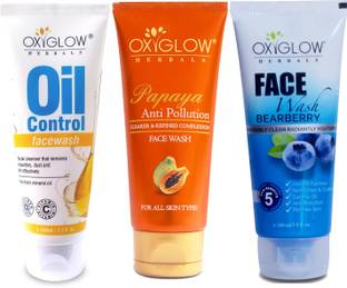 OXYGLOW Oil Control ,Papaya & Bearberry  Combo Face Wash