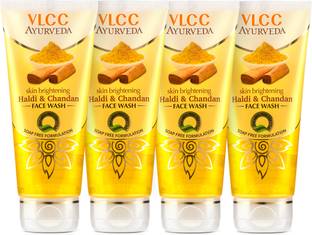 VLCC Ayurveda Skin Brightening Haldi & Chandan  - 100 ml (Pack of 4) Face Wash