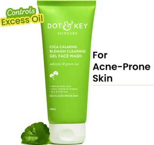 Dot & Key CICA,for Acne Prone Skin, 2% Salicylic with Green Tea,For Oily & Sensitive Skin Face Wash