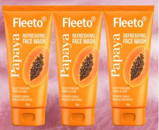 Fleeto Papaya glow-boost wash hydrates and minimizes breakouts Face Wash