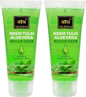 NTN Neem Tulsi Aloevera For Remove Pimple | Acne | Prevent Pigmetation (100ml + 100ml ) ( Pack of 2 ) Face Wash