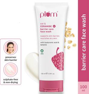 Plum Oat & 1% Ceramide Barrier Care for Hydrated & Nourished Skin | Sulphate-free Face Wash