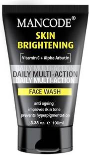 MANCODE Skin Brightening face wash with Vitamin C + Alpha Arbutin help to improve skin tone, anti ageing and prevents hyperpigmentation men Face Wash