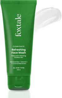 Foxtale Refreshing  with Niacinamide & Vitamin E, Deeply Cleans Pores and Soothes Skin Face Wash