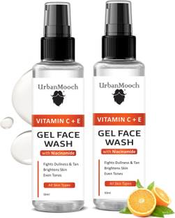 UrbanMooch Vitamin C + E Super Bright Gel FaceWash For Glowing & Brightening Skin | All Skin Types |  Face Wash