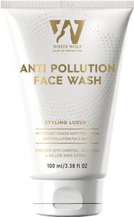 White Wolf Anti Pollution For Men Enriched with Salicylic Acid | Niacinamide | Camphor | Charcoal | Vitamin E | Willow Bark extract for instant deep pore cleansing, Brightening & depollution Face Wash