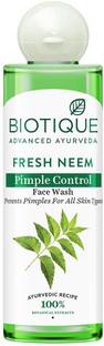 BIOTIQUE Fresh Neem Pimple Control  | Pimple & Acne removal | All Skin Types Face Wash