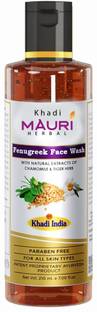 Khadi Mauri Herbal Fenugreek (Methi)  - Anti Pigmentation & Deep Cleansing - Herbal & Ayurvedic - 210 ml Face Wash