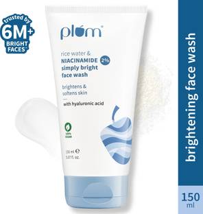Plum Rice Water & 2% Niacinamide Dermat-tested , Gentle & Non-drying  | For All Skin Types Face Wash