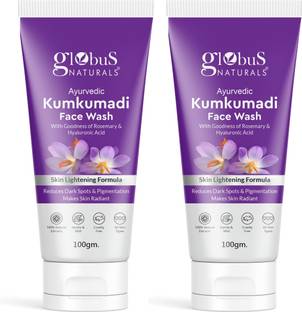 Globus Naturals Ayurvedic Kumkumadi Skin Lightening, Suitable for All Skin Types (Pack of 2) Face Wash