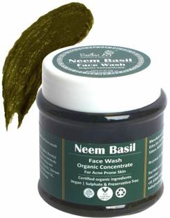 RUSTIC ART Organic Neem Basil Concentrate|Anti Acne Deep Cleansing|SLS Free Face Wash