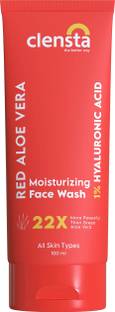 Clensta Red Aloe Vera Moisturizing  | 0.1% Hyaluronic Acid Face Wash