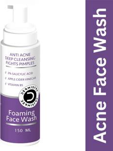 DERMISTRY 2% Salicylic Acid Niacinamide Anti Acne Cleanser for Oily Pimple Open Pores Skin Face Wash
