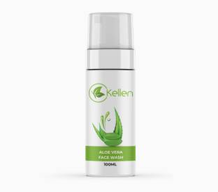Kellen Aloe Vera  with Scrub | Younger-Looking Skin | Face Scrub for Fighting Early Signs of Ageing | Paraben & SLS Free | Suitable for All Skin Types Face Wash