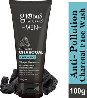 Globus Naturals Anti Pollution & Anti Acne Charcoal Men Face Wash