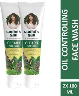 The Soumi's Can Product CLEAR 1 FACE WASH (FOR OILY SKIN) (Pack of 2) Face Wash