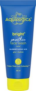 Aqualogica Bright+ Smoothie Facewash | Brightening  for Glowing Skin | Deep Cleansing & Gentle Exfoliation | With Blueberry, Kojic Acid, AHAs & BHAs | For All Skin Types | For Men & Women Face Wash
