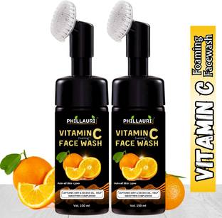 Phillauri Brightening Vitamin C Foaming with Built-In Face Brush for deep cleansing Face wash Face Wash