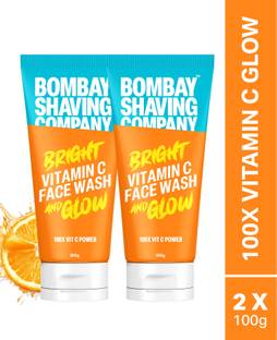 BOMBAY SHAVING COMPANY Bright and Glow Vit C  For Men| Kakadu, Orange Peel and Niacinamide for Bright Skin Face Wash