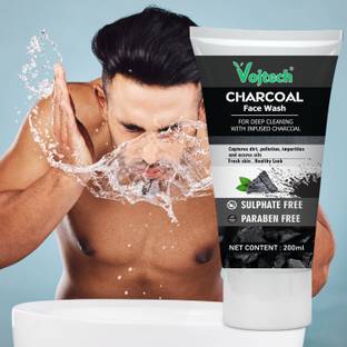 Vojtech Charcoal  For Healthy & Hydrated~ Refines Skin Tone~ Men & Women Face Wash