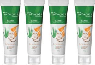 Avon Naturals Herbal Cleanser For Radiant Glow, Brighten Skin and Even Skin Tone ( Pack of 4) Face Wash