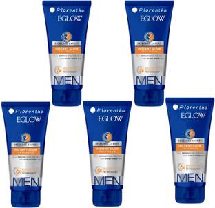 FLORENTHA EGLOW MEN EXPERT FACEWASH FOR REFRESHING INSTANT GLOWING SKIN PACK OF-70g x 5 Face Wash