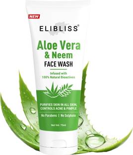 ELIBLISS Aloe Vera & Neem for Acne Control and Pore Cleansing Gel  Face Wash
