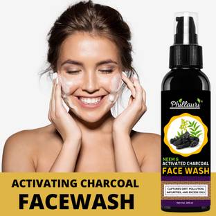 Phillauri Activated Charcoal Foaming with Neem Facewash For Anti Pollution & Oil Control Face Wash