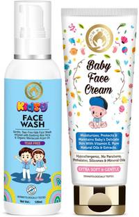 Mom & World Kids , 120ml + Baby Face Cream 50gm Face Wash