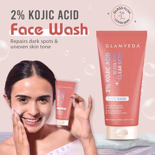GLAMVEDA 2% Kojic Acid  with Niacinamide & Alpha Arbutin – Fades Dark Spots & Evens Skin Tone Face Wash
