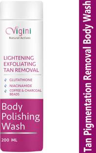 Vigini Coffee Scrub Body Wash for Skin Lightening Brightening Glowing Detan Removal Face Wash