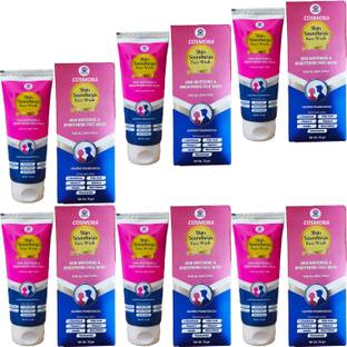 COSMORA SKIN SOUNDARYA FACEWASH FOR SKIN WHITENING & BRIGHTNING SKIN PACK OF - 70g x 6 Face Wash