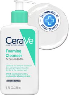 CeraVe Foaming Cleanser  For Oily Skin with Hyaluronic Acid & Niacinamide Face Wash