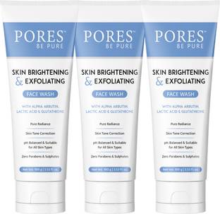 PORES BE PURE Skin Brightening & Exfoliating  Ph Balanced Zero Parabens No Sulphates Face Wash