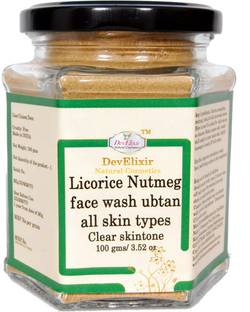 DevElixir Natural Cosmetics Licorice Nutmeg all skin types facewash powder /glow skin complexion herbalubtan Face Wash