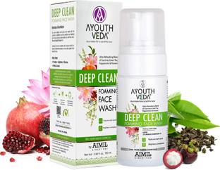 Ayouthveda Deep Clean Foaming Wash|Refreshing Blend of Indian Madder,Garcinia & Pomegranate Face Wash