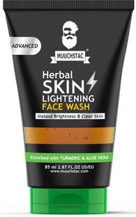 MUUCHSTAC Herbal Skin Lightening Haldi Enriched with Aloe Vera Extracts Face Wash