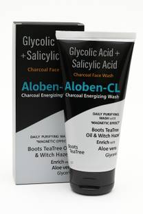 Aloben CL- Charcoal  – Deep Cleansing Gel with 2% Salicylic Acid, 1% Glycolic Acid, Tea Tree Oil & Witch Hazel | Fights Acne, Oil & Impurities | For Oily & Acne-Prone Skin Face Wash