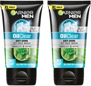 Garnier Men Oil Clear Deep Cleansing, with Menthol and Mineral Clay Face Wash